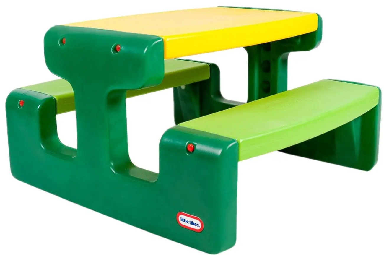Masa cu banci Little Tikes Large Picnic (Green/Yellow)