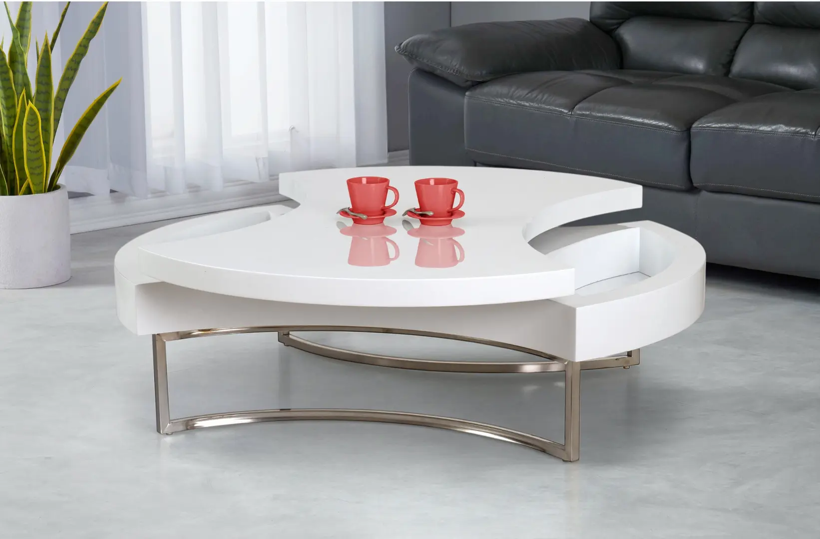 Masa pentru reviste Halmar Aurea (White)