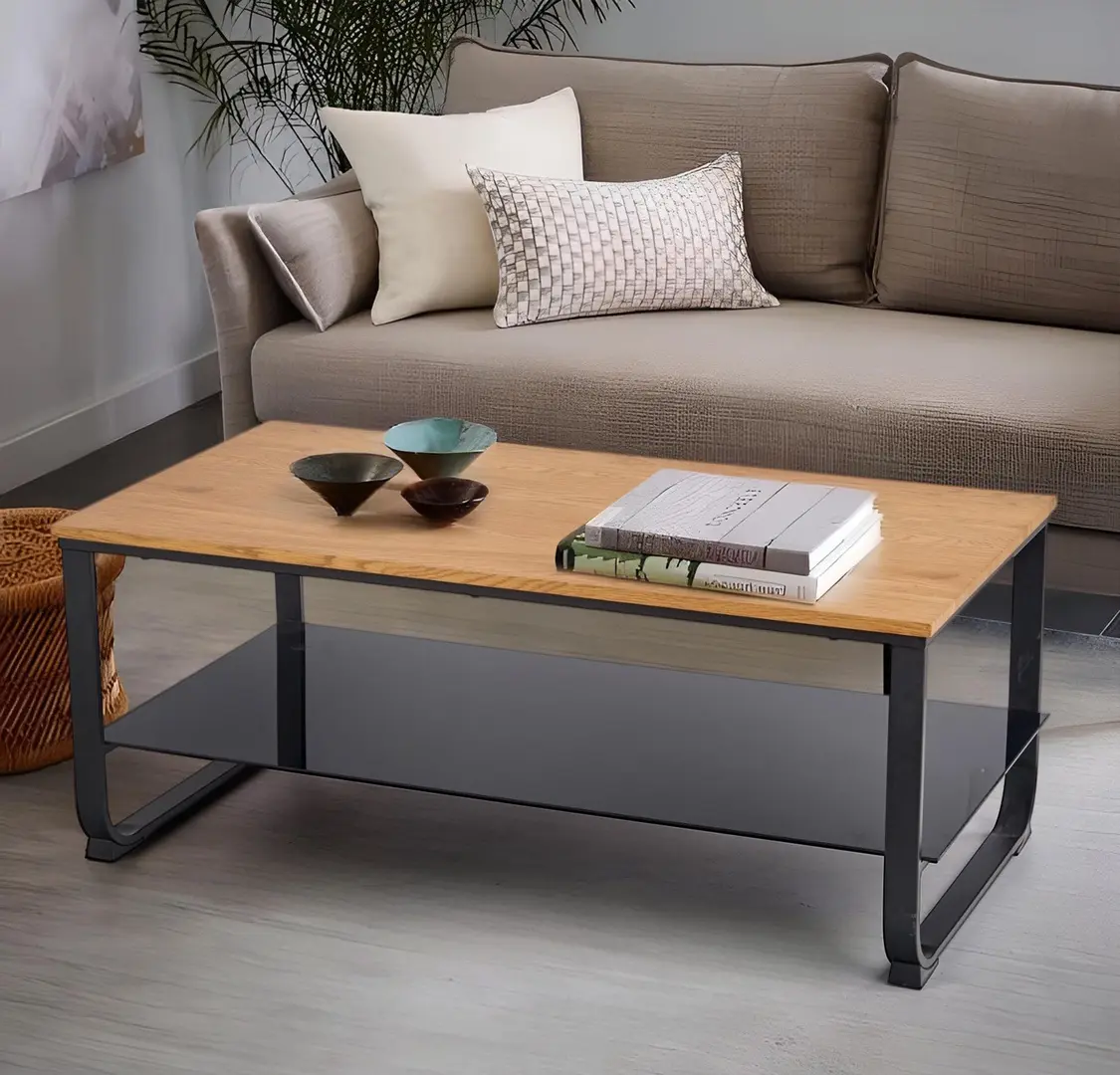 Masa pentru reviste Halmar Artiga (Golden Oak/Black)