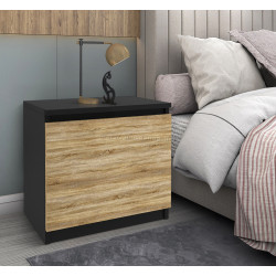 Noptiera Belini SI SN1/0/B/DS/0/0 (Sonoma Oak/Black)