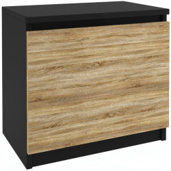 Noptiera Belini SI SN1/0/B/DS/0/0 (Sonoma Oak/Black) Thumb