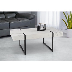 Masa pentru reviste Halmar Blanca (White Marble/Black)