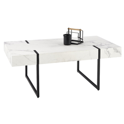 Masa pentru reviste Halmar Blanca (White Marble/Black) Thumb