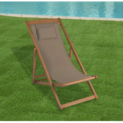 Sezlong Blooma Chilean (Wood/Grey)