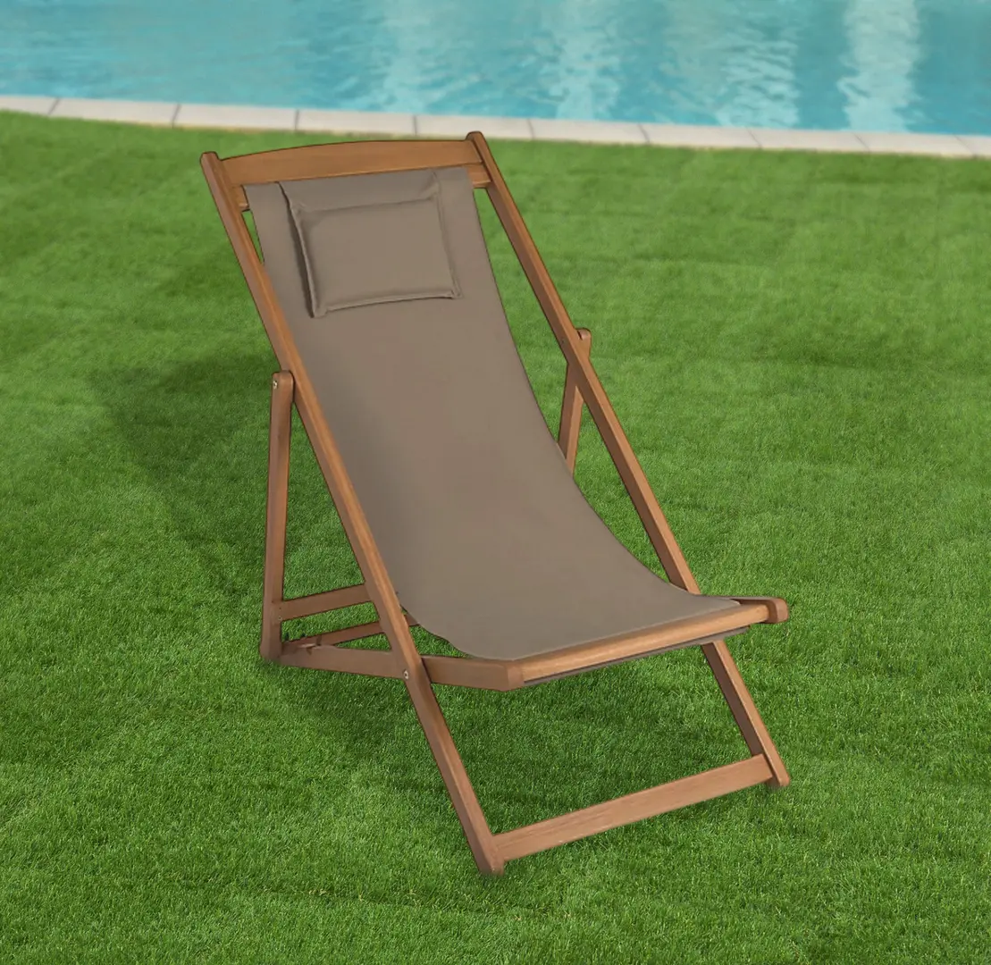 Шезлонг Blooma Chilean (Wood/Grey)