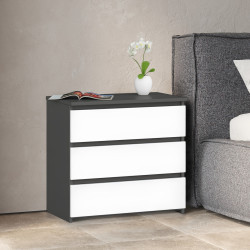 Тумба прикроватная Akord CL3 3SZ (Graphite Gray/White) Thumb