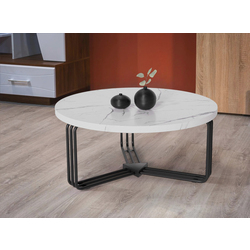 Masa pentru reviste Halmar Antica (White Marble/Black) Thumb