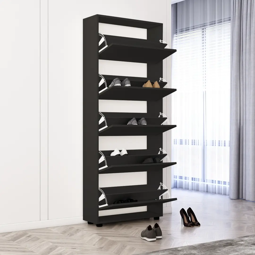 Тумба для обуви Mobildor Leo 70x27x203cm (Anthracite) - 2
