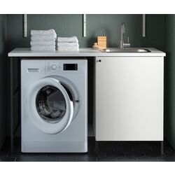 Набор тумбы с мойкой Ikea Enhet 139x63x87 (Антрацит/Белый)