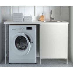 Комплект тумбы с мойкой Ikea Enhet 139x63x87 (Белый)