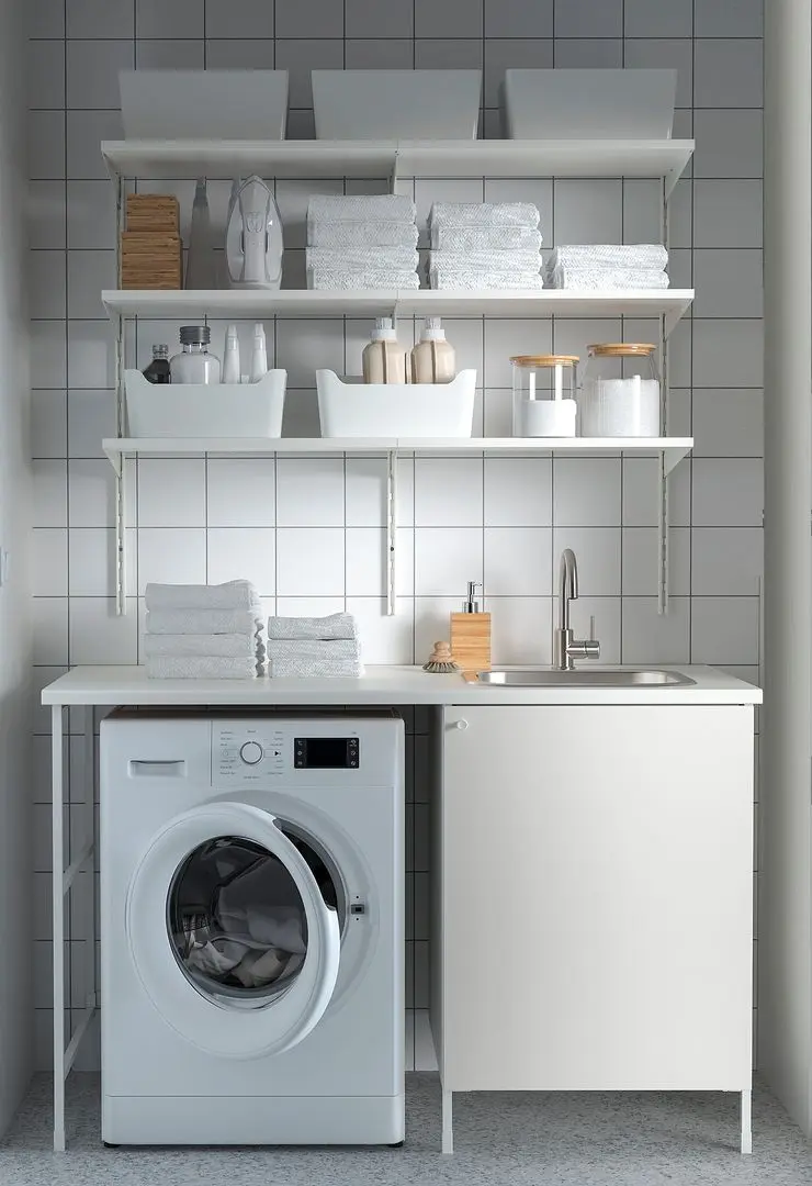 Комплект тумбы с мойкой Ikea Enhet 139x63x87 (Белый) - 7