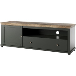 Tumba pentru TV Helvetia Evora №40 1D1S (Green/Lefkas Oak) Thumb
