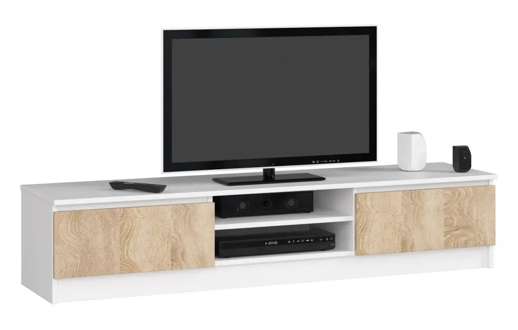 Tumba pentru TV Akord K160 (White/Sonoma Oak)