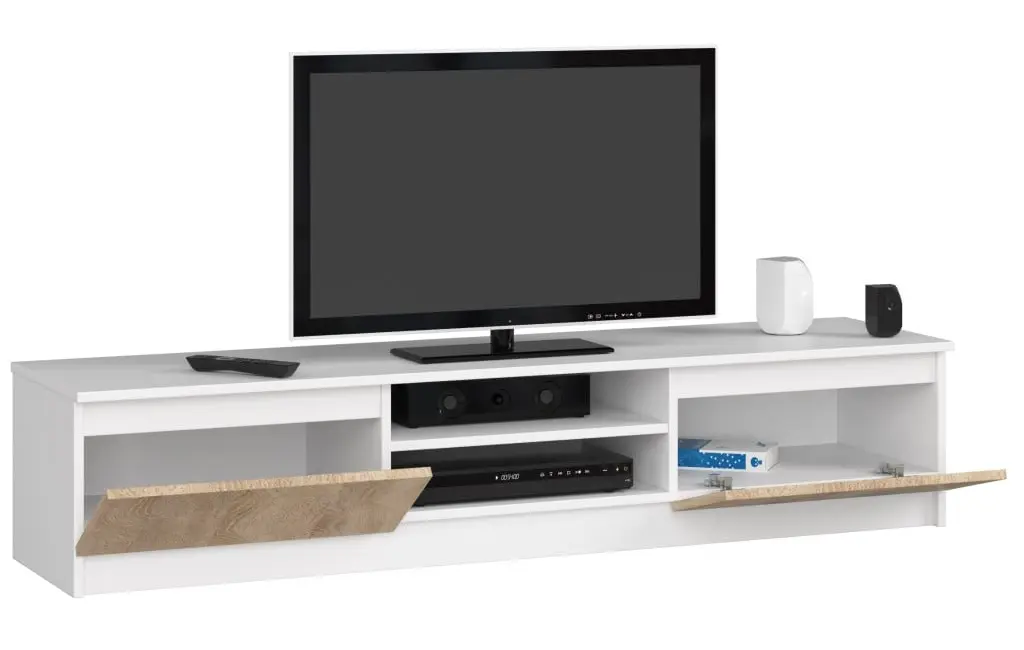 Tumba pentru TV Akord K160 (White/Sonoma Oak)