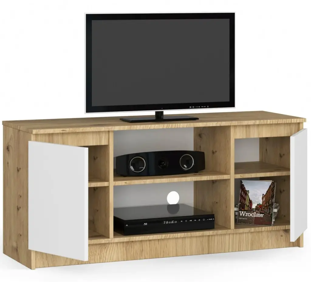 Tumba pentru TV Akord K120 2D1P (Artisan Oak/White)