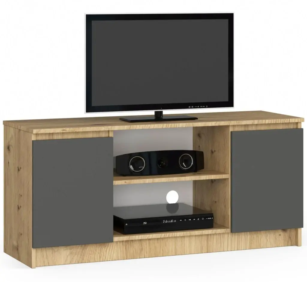 Tumba pentru TV Akord K120 2D1P (Artisan Oak/Graphite Gray)