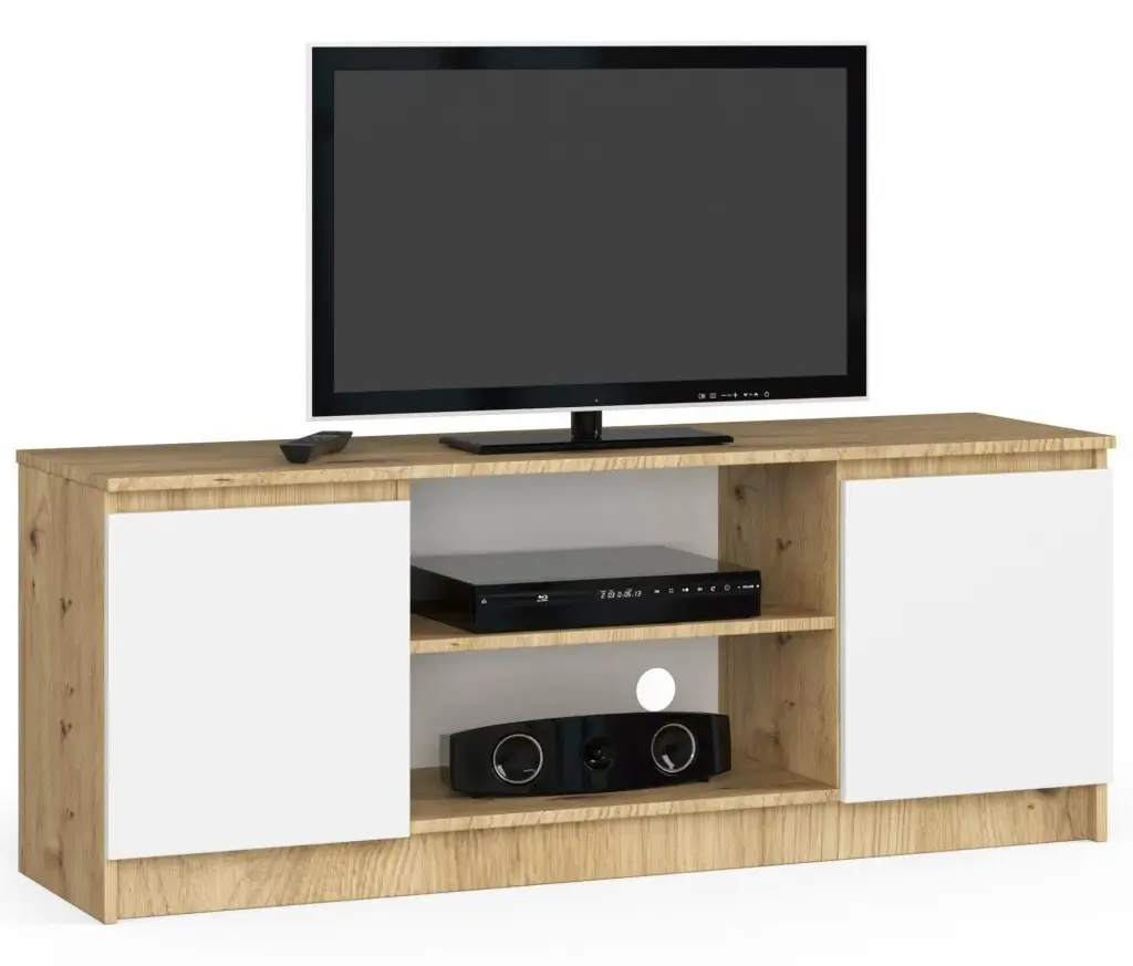 Tumba pentru TV Akord K140 2D1P (Artisan Oak/White)