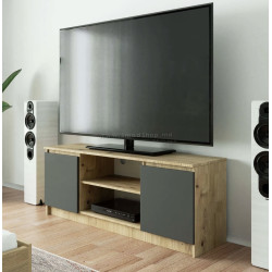 Tumba pentru TV Akord K140 2D1P (Artisan Oak/Graphite Gray)