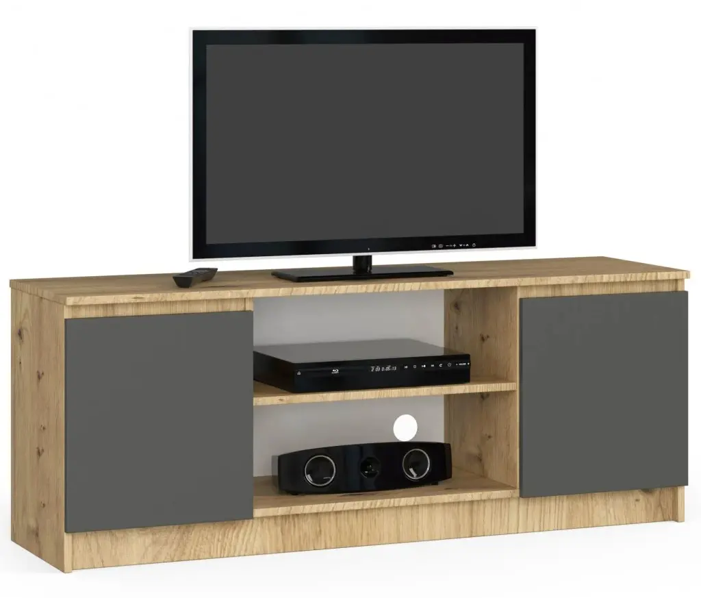 Tumba pentru TV Akord K140 2D1P (Artisan Oak/Graphite Gray)