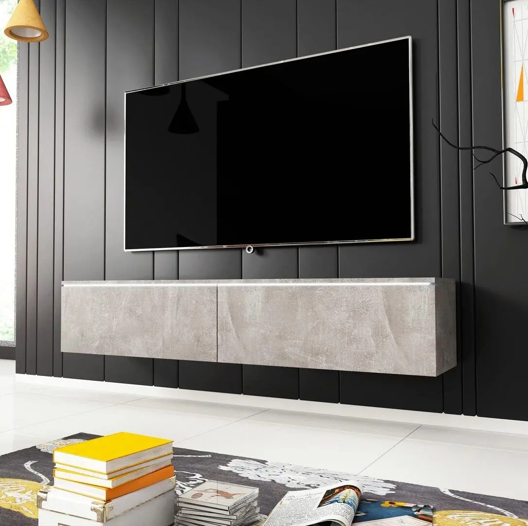 Тумба РТВ Bratex Lowboard D 140 (Concrete)