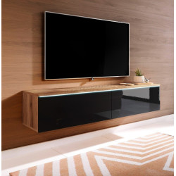 Тумба РТВ Bratex Lowboard D 140 (Wotan Oak/Black Gloss) Thumb