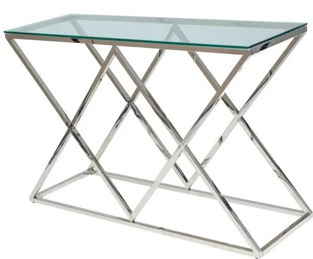 Masa auxiliara Signal Zegna C (Transparent/Silver)