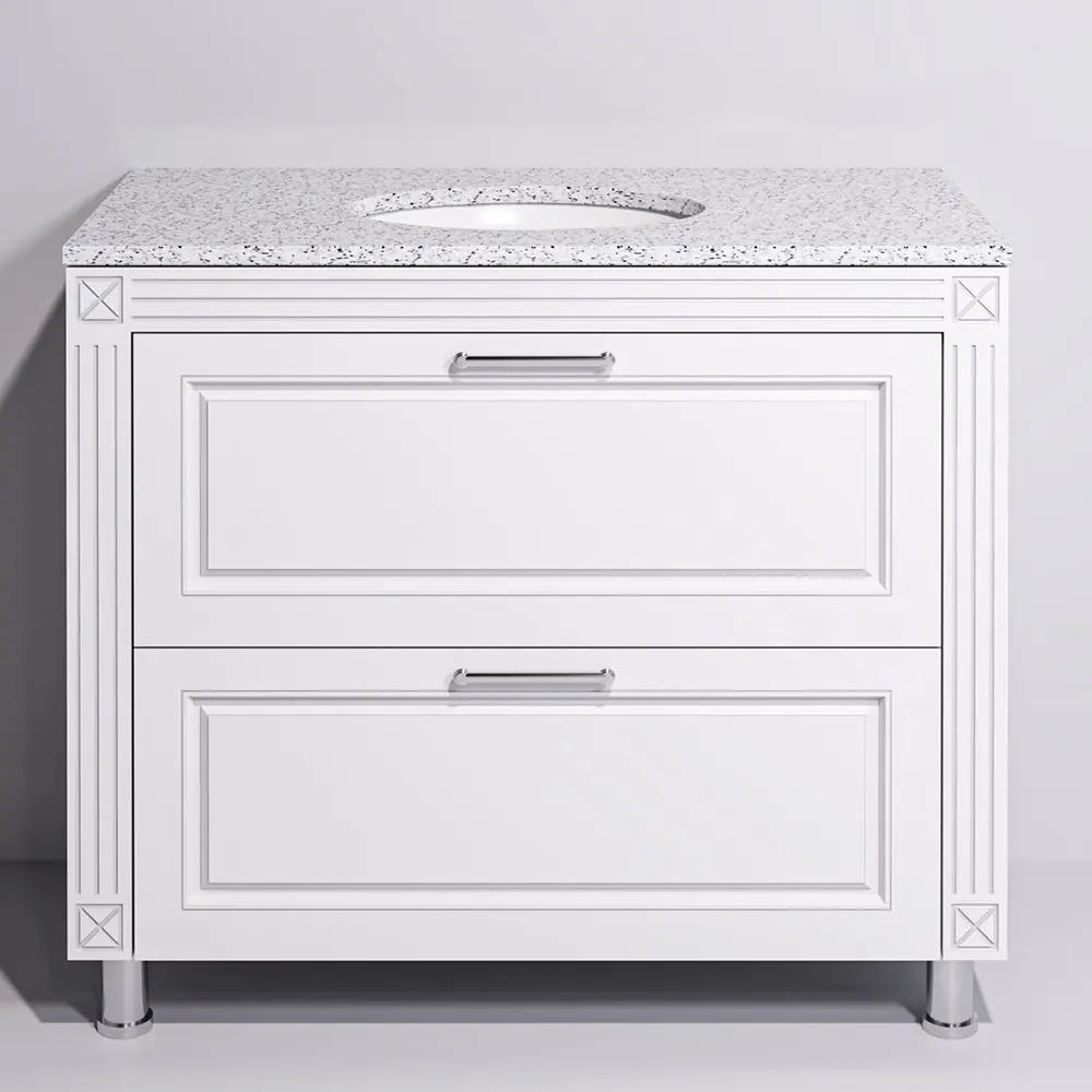 Set dulap cu lavoar Supraten Napoleon 100 + GR 100 (White/Silver)