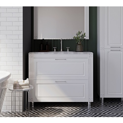 Set dulap cu lavoar Supraten Napoleon 100 + GR 100 (White/Silver)