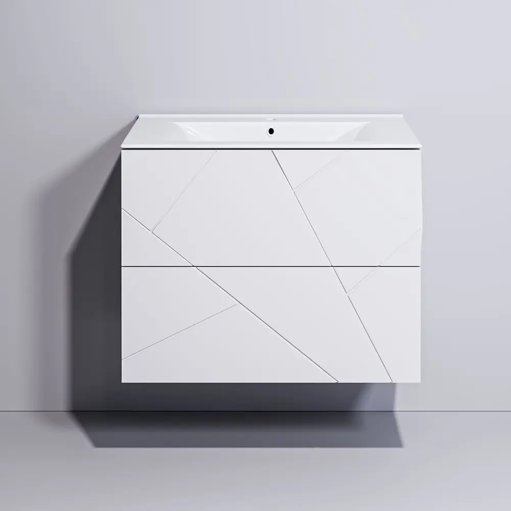 Set dulap cu lavoar Supraten Corsica 75 + 75E (White)