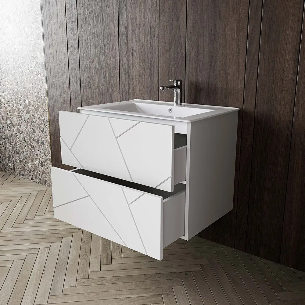 Set dulap cu lavoar Supraten Corsica 75 + 75E (White)