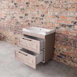 Set dulap cu lavoar Supraten Santi 70 (Beige)