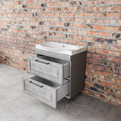 Set dulap cu lavoar Supraten Santi 70 (Grey)