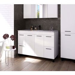 Set dulap cu lavoar Supraten Nantes 120 + GR 120 (White)