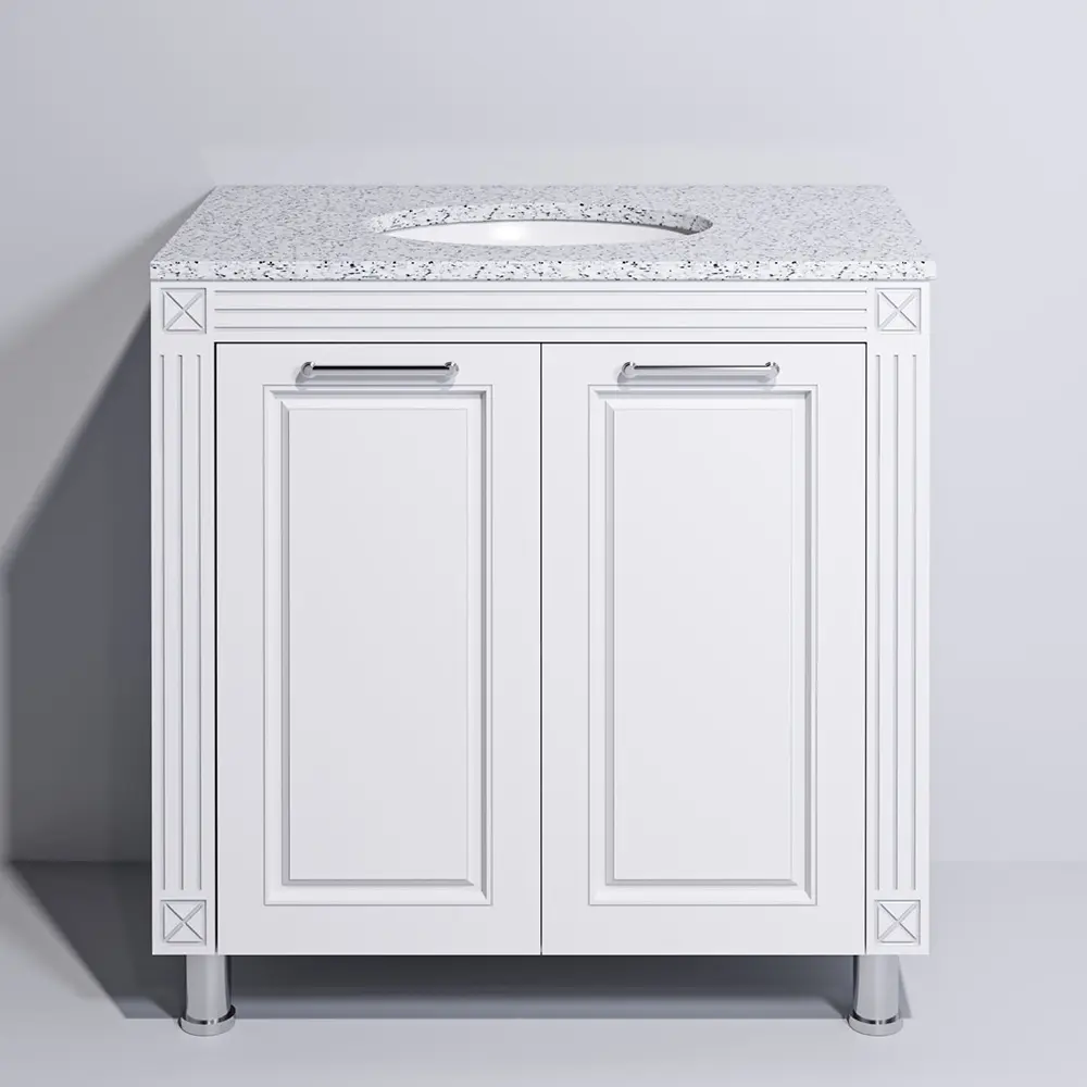 Set dulap cu lavoar Supraten Napoleon 85 + GR 85 (White/Silver)