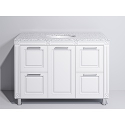 Set dulap cu lavoar Supraten Napoleon 120 + GR 120 (White/Silver) Thumb