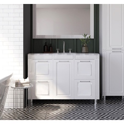 Set dulap cu lavoar Supraten Napoleon 120 + GR 120 (White/Silver)