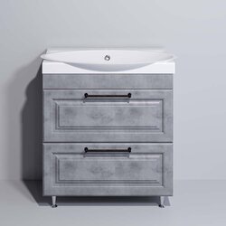 Set dulap cu lavoar Supraten Santi 80 (Grey) Thumb