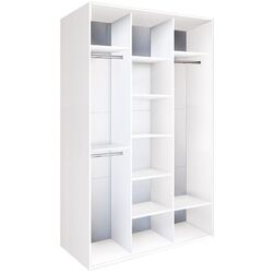 Dulap-cupe Modern Braun Top 3 149x210x60 1 oglinda/2 PAL (White) Thumb