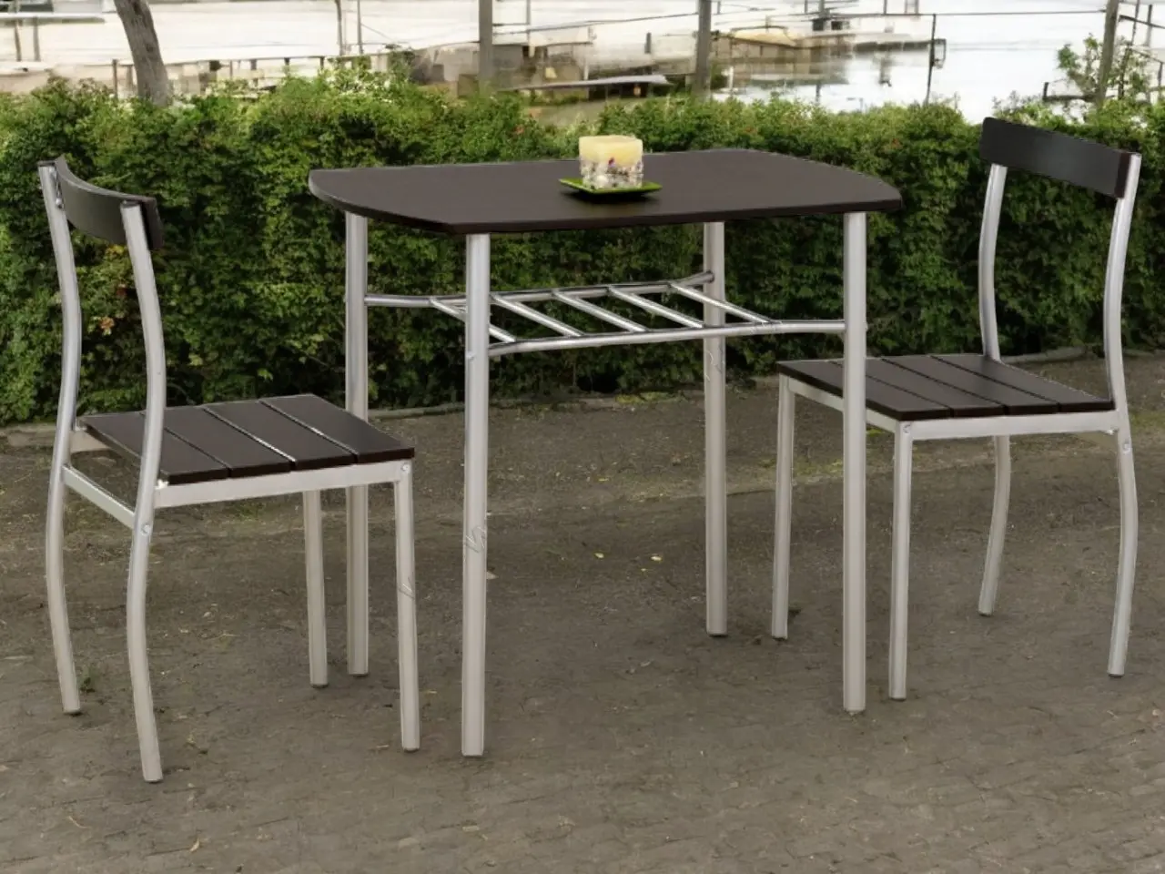 Обеденный набор Halmar Lance 1+2 (Wenge/Gray)