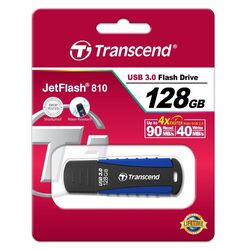 USB flash drive Transcend JetFlash 810 3.0 128Gb Black/Blue (TS128GJF810) Thumb
