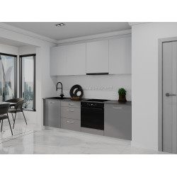 Bucatarie modulara Bayro Spring 16 2.4m (Light Grey/Stone Grey)