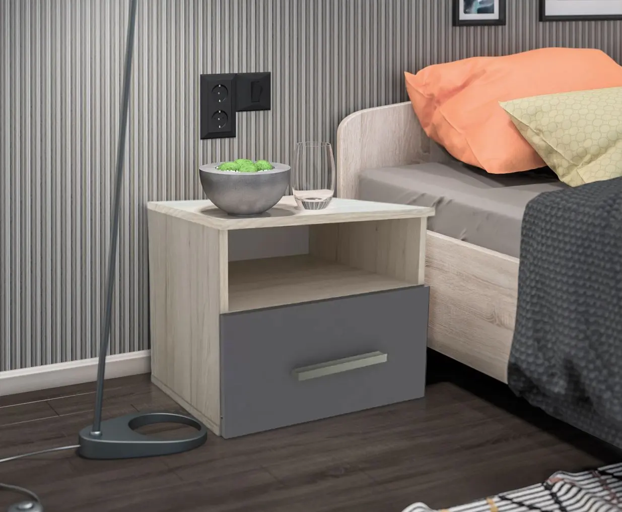 Noptiera Yasen Beri 1S (Hickory Rockford Light/Graphite Grey)