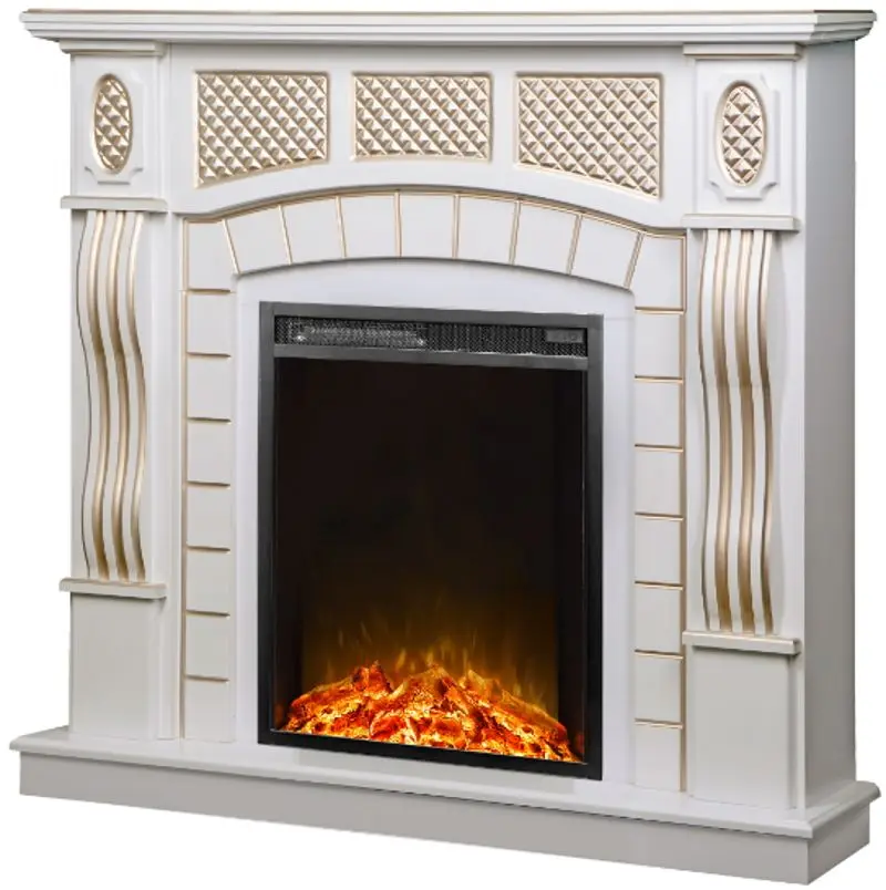 Каминокомплект Amsterdam с очагом Miriam (Ivory)