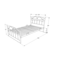 Кровать Signal Siena 120x200 (White) Thumb
