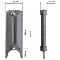 Radiator Viadrus Bohemia 450/220 (cu picioare) Thumb