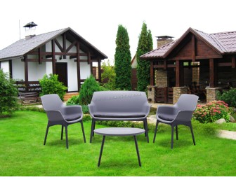 Set mobilier de gradina Bica Luxor Lounge (Gray/Graphite)