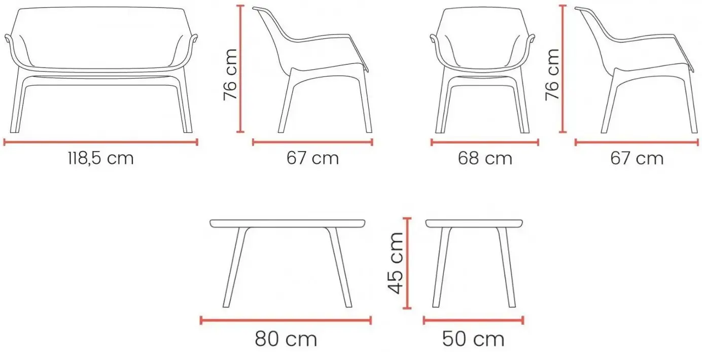 Комплект садовой мебели Bica Luxor Lounge (Gray/Graphite)