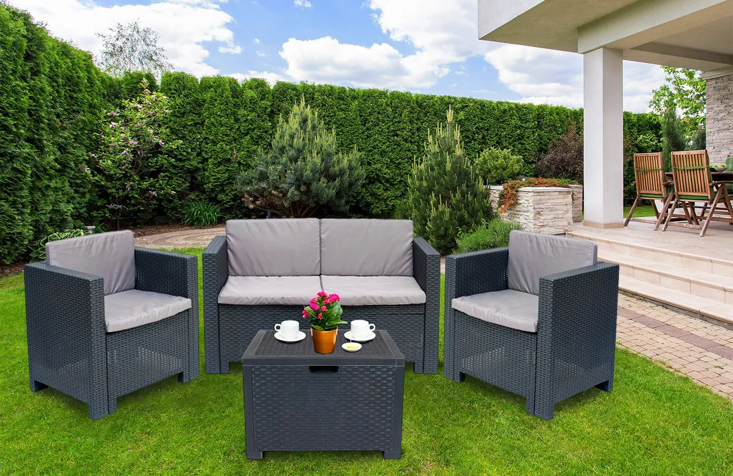 Set mobilier de gradina Bica Colorado 2 (Graphite)