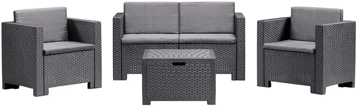 Set mobilier de gradina Bica Colorado 2 (Graphite)