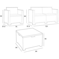 Set mobilier de gradina Bica Colorado 2 (Graphite) Thumb